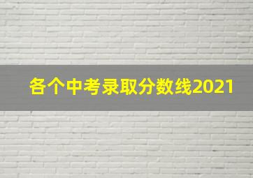 各个中考录取分数线2021