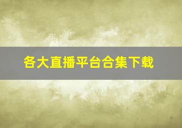 各大直播平台合集下载