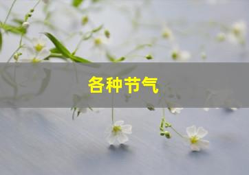 各种节气