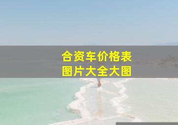 合资车价格表图片大全大图