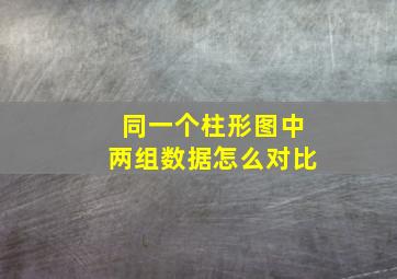 同一个柱形图中两组数据怎么对比