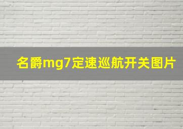 名爵mg7定速巡航开关图片