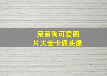 呆萌狗可爱图片大全卡通头像