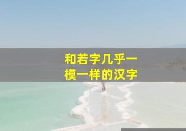 和若字几乎一模一样的汉字