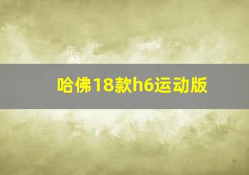 哈佛18款h6运动版