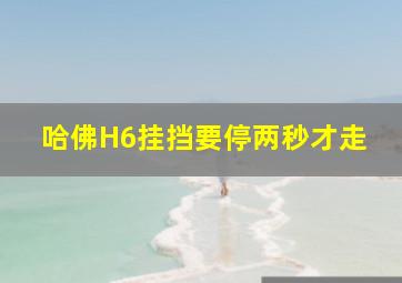 哈佛H6挂挡要停两秒才走