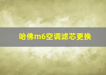 哈佛m6空调滤芯更换