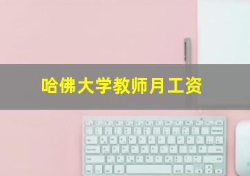 哈佛大学教师月工资