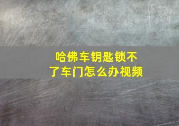 哈佛车钥匙锁不了车门怎么办视频