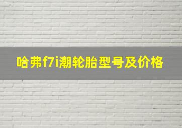 哈弗f7i潮轮胎型号及价格