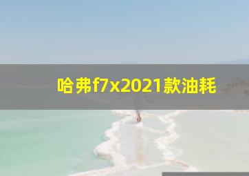 哈弗f7x2021款油耗