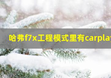 哈弗f7x工程模式里有carplay