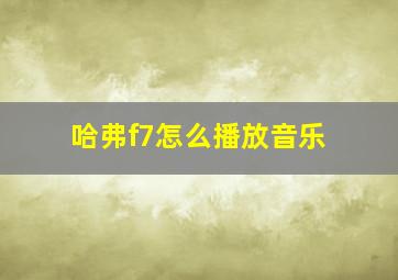 哈弗f7怎么播放音乐