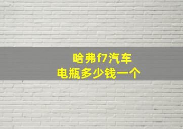 哈弗f7汽车电瓶多少钱一个