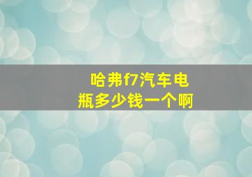 哈弗f7汽车电瓶多少钱一个啊