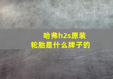 哈弗h2s原装轮胎是什么牌子的