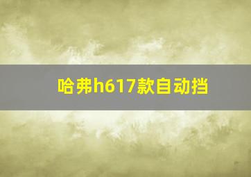 哈弗h617款自动挡