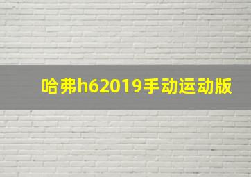 哈弗h62019手动运动版