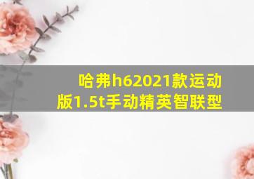 哈弗h62021款运动版1.5t手动精英智联型