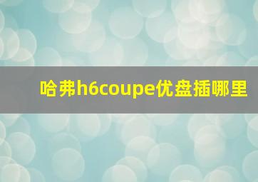 哈弗h6coupe优盘插哪里