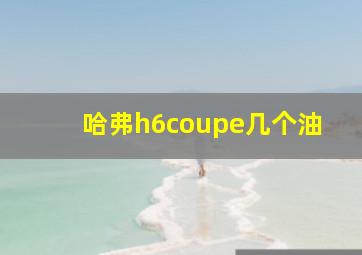 哈弗h6coupe几个油