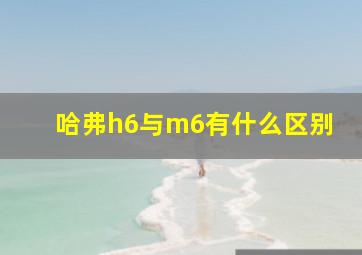 哈弗h6与m6有什么区别