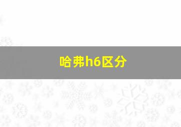 哈弗h6区分