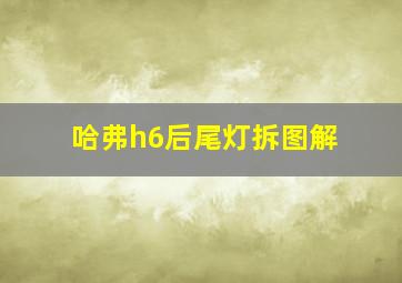 哈弗h6后尾灯拆图解