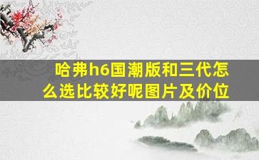 哈弗h6国潮版和三代怎么选比较好呢图片及价位