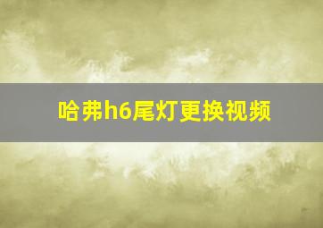 哈弗h6尾灯更换视频