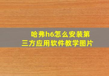 哈弗h6怎么安装第三方应用软件教学图片