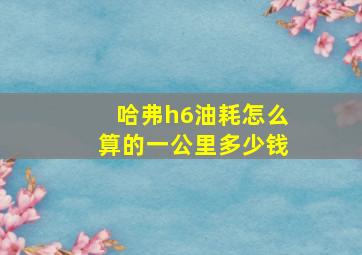 哈弗h6油耗怎么算的一公里多少钱