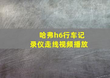 哈弗h6行车记录仪走线视频播放