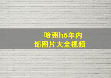 哈弗h6车内饰图片大全视频