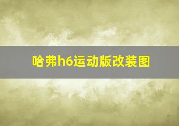 哈弗h6运动版改装图