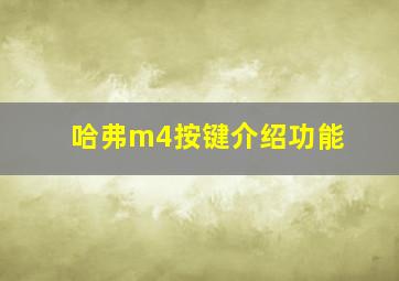 哈弗m4按键介绍功能