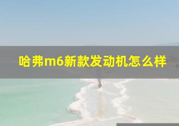 哈弗m6新款发动机怎么样