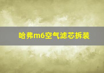 哈弗m6空气滤芯拆装