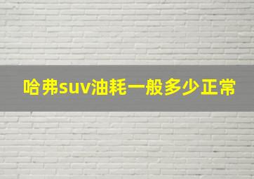 哈弗suv油耗一般多少正常