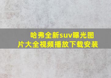 哈弗全新suv曝光图片大全视频播放下载安装