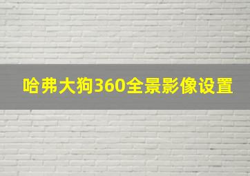 哈弗大狗360全景影像设置