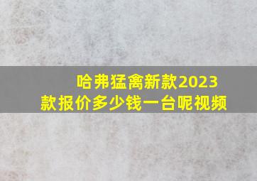 哈弗猛禽新款2023款报价多少钱一台呢视频