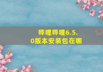 哔哩哔哩6.5.0版本安装包在哪