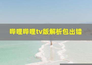 哔哩哔哩tv版解析包出错