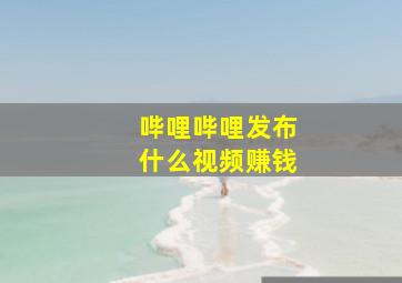 哔哩哔哩发布什么视频赚钱