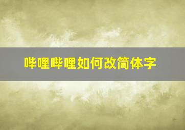 哔哩哔哩如何改简体字