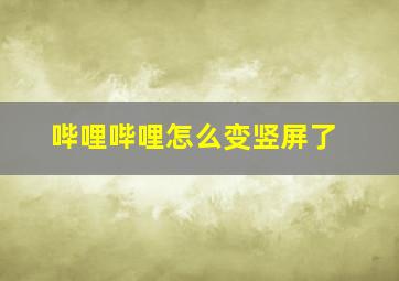 哔哩哔哩怎么变竖屏了