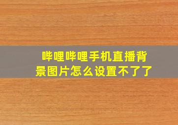 哔哩哔哩手机直播背景图片怎么设置不了了