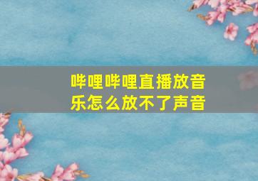 哔哩哔哩直播放音乐怎么放不了声音