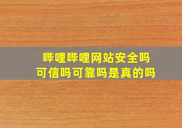 哔哩哔哩网站安全吗可信吗可靠吗是真的吗